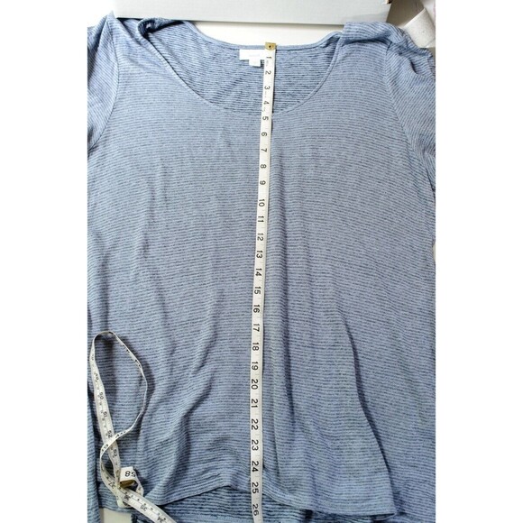 Pure Jill XL blue striped tie waist tunic linen blend - Picture 8 of 8